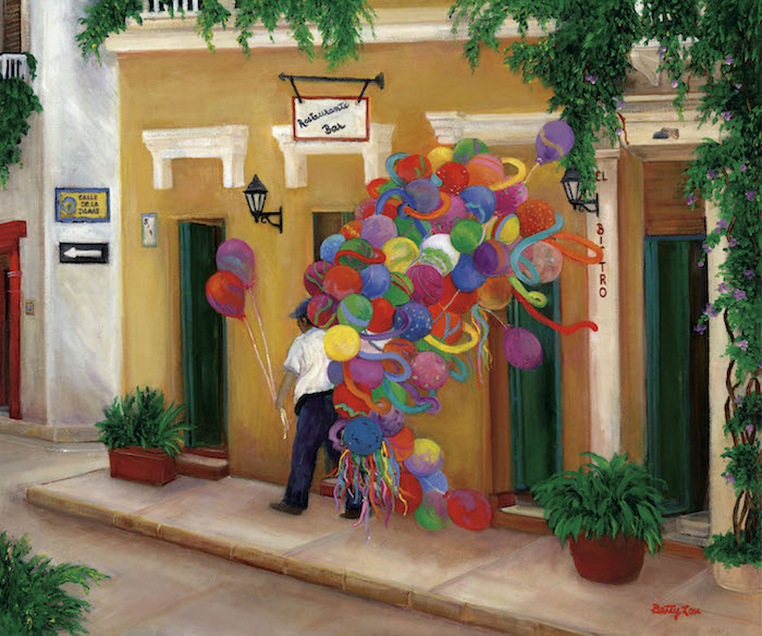 Balloons, Balloon Seller, Street Scene, South America