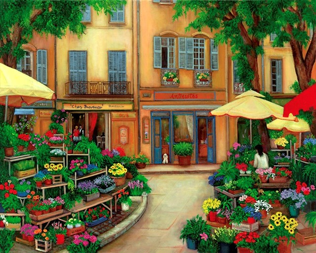 Aix, Provence, Flower market, France