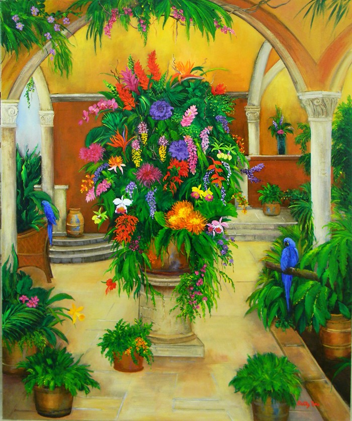 floral, tropical flowers, central and south america