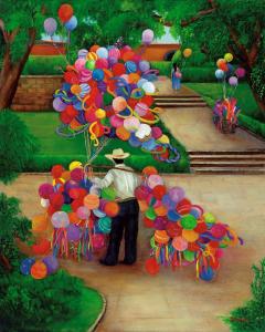 Balloons, Balloon seller, park, mexico