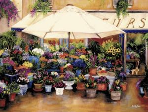 french flower shop, poodle