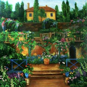  villa, garden in europe, provence